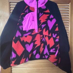 FP Movement by Free People Black and Purple Teddy Jacket